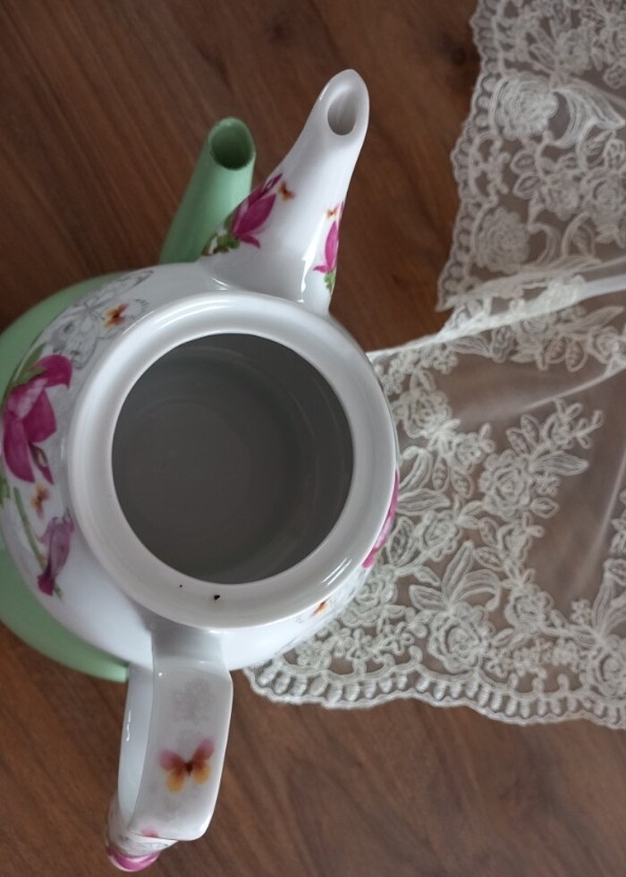 Emaye porselen çaydanlık - Görsel 4