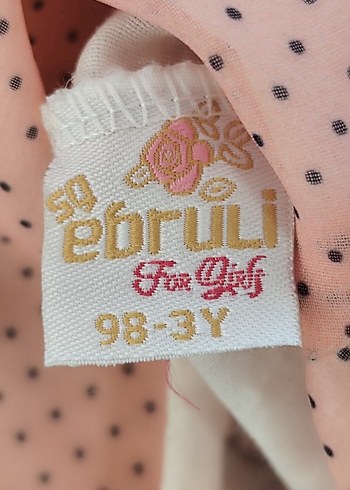24-36 Ay Beden Kolsuz Pembe Puantiyeli Kız Elbisesi