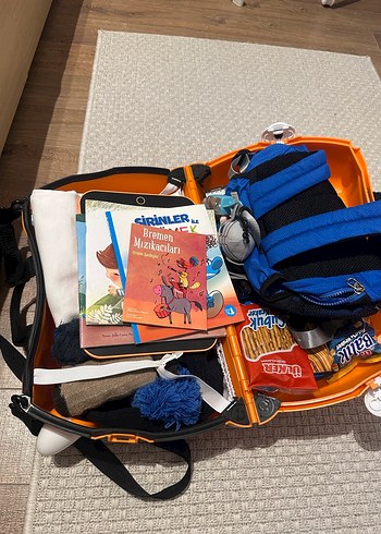 Turuncu Kaplan Tipi Çocuk Scooter Bavulu - Görsel 8