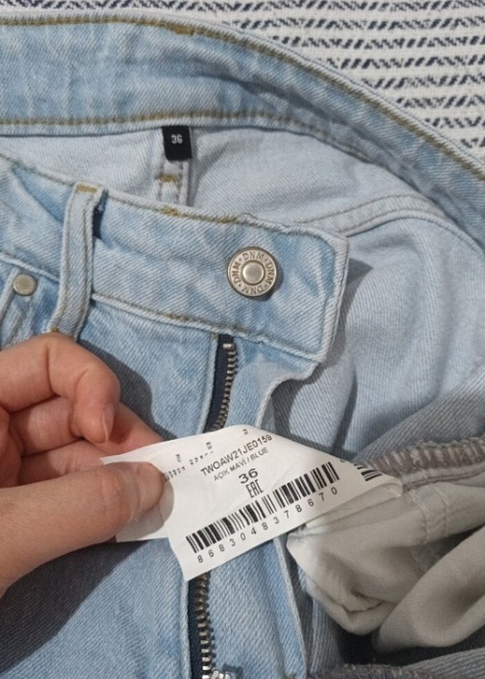 Trendyol Milla açık mavi yüksek bel pantolon - Görsel 4