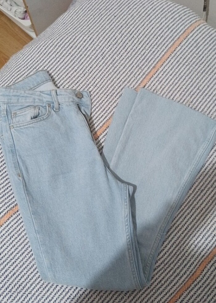 Trendyol Milla açık mavi yüksek bel pantolon - Görsel 3