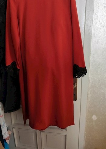 xxl Beden Kırmızı Gotik Nakışlı tunik