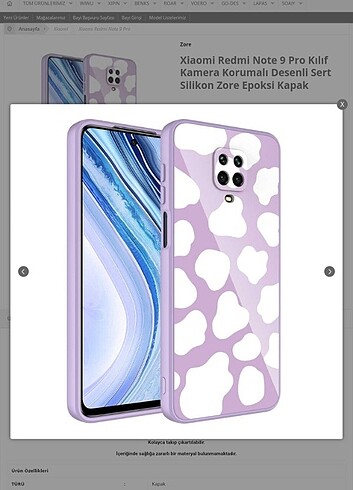 Redmi Note 9 Pro Kılıf Kamera Korumalı Desenli Sert Silikon Zore