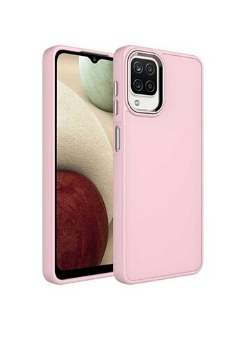 Galaxy A32 4G Kılıf Metal Çerçeve ve Buton Tasarımlı Silikon Zor