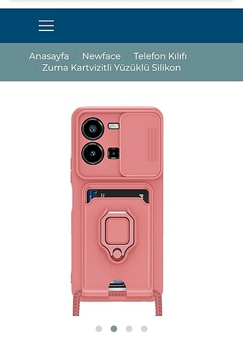 Vivo Y22S Kılıf Zuma Kartvizitli Yüzüklü Silikon 