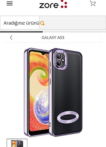 alaxy A03 Kılıf Kamera Korumalı Logo 