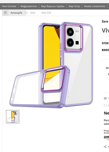 Vivo Y35 Kılıf Zore Flora Kapak 