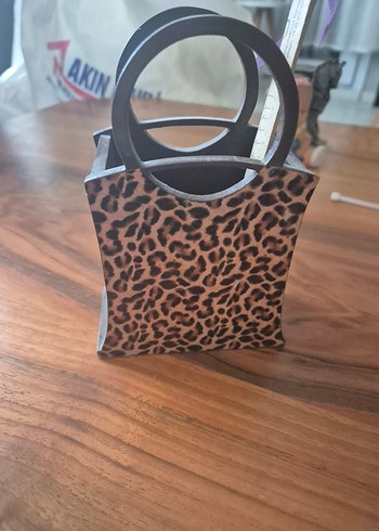 Kahverengi Leopar Desenli ahşap kalemlik - Görsel 5