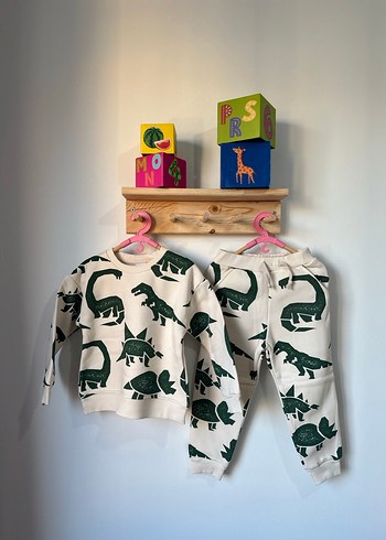 Zara Baskılı Erkek Çocuk Sweatshirt Takım