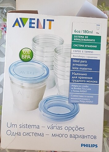 Avent bebek mama ve süt sağma kabı