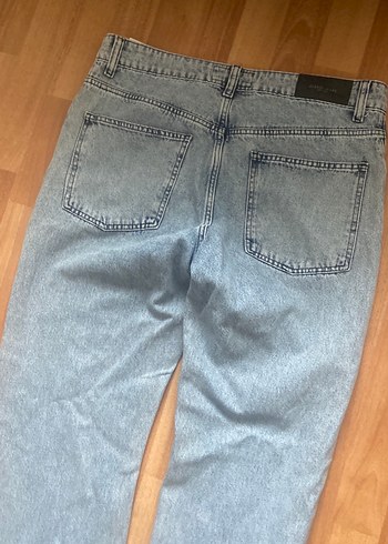 Kadın Mavi Bol Kesim Midi Kot Pantolon - Görsel 5