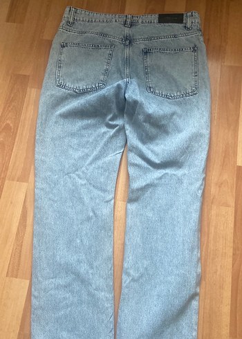 Kadın Mavi Bol Kesim Midi Kot Pantolon - Görsel 4