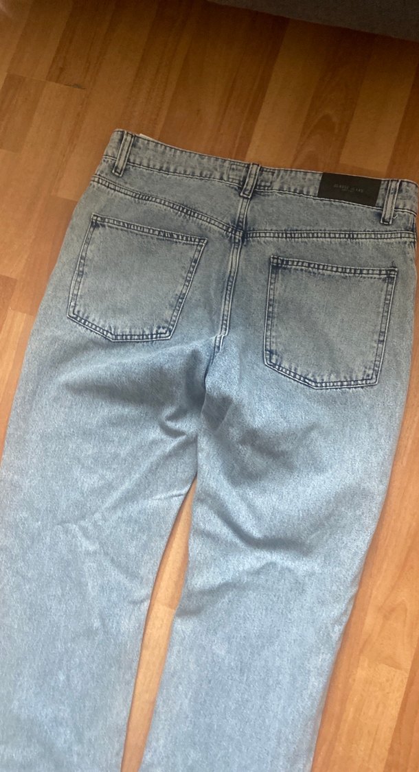 Kadın Mavi Bol Kesim Midi Kot Pantolon - Görsel 5