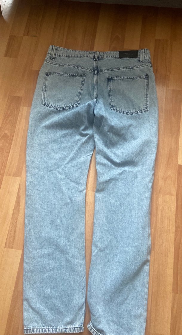 Kadın Mavi Bol Kesim Midi Kot Pantolon - Görsel 4