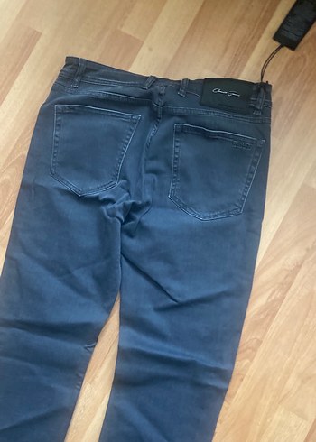 Erkek Gri Denim Regular Fit Pantolon - Görsel 5
