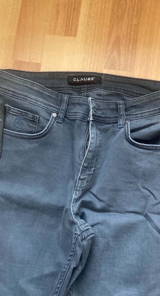 Erkek Gri Denim Regular Fit Pantolon - Görsel 3