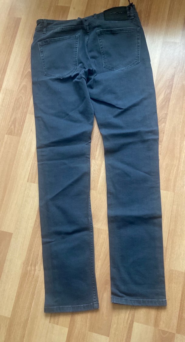 Erkek Gri Denim Regular Fit Pantolon - Görsel 4