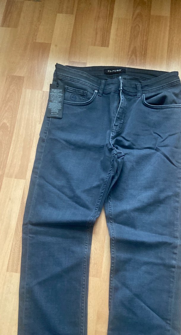 Erkek Gri Denim Regular Fit Pantolon - Görsel 2