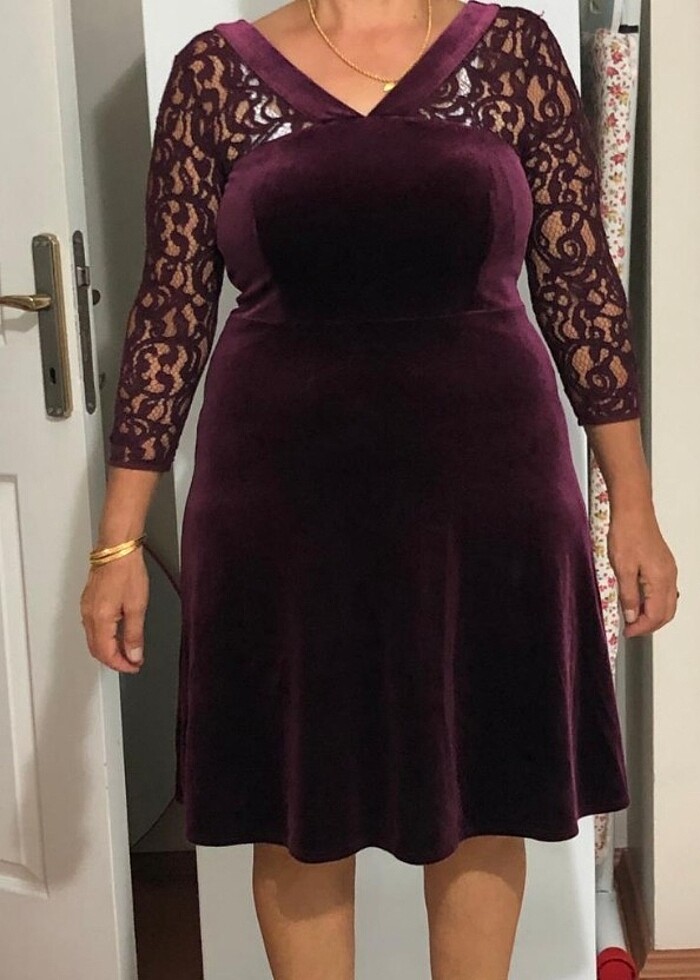 Kadife elbise  - Görsel 3