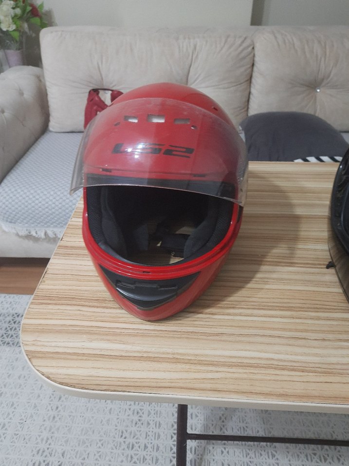 Diger Kırmızı Biker Motosiklet Kaskı - Görsel 4