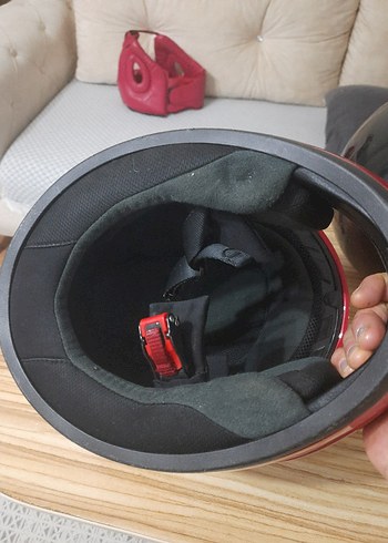 Diger Kırmızı Biker Motosiklet Kaskı - Görsel 4