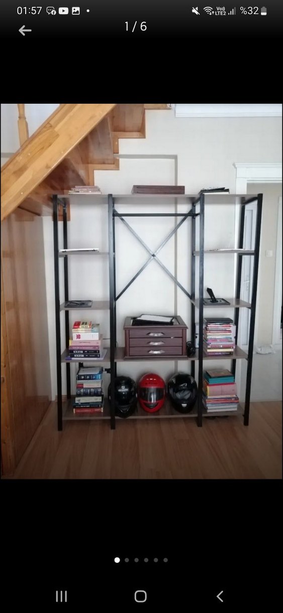 Diger Kırmızı Biker Motosiklet Kaskı - Görsel 5