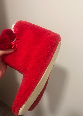 Kırmızı Sıcak Peluş Ev Botu - Görsel 5