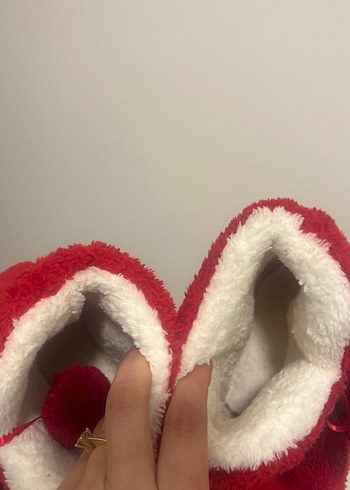 Kırmızı Sıcak Peluş Ev Botu - Görsel 4