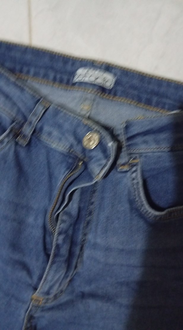 kadın Mavi Kısa dar Kesim Kot Pantolon - Görsel 4