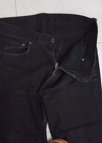 Siyah slim Fit Erkek Kot Pantolon - Görsel 2