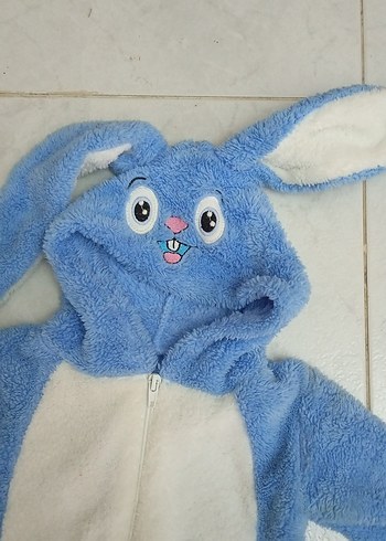 Mavi Kürklü Bebek Tulumu - Görsel 2