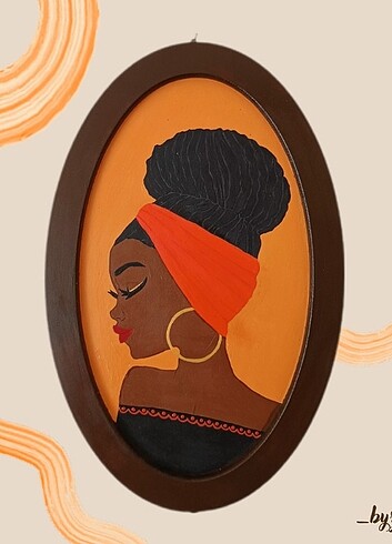 Afrikalı Kadın Tablo 
