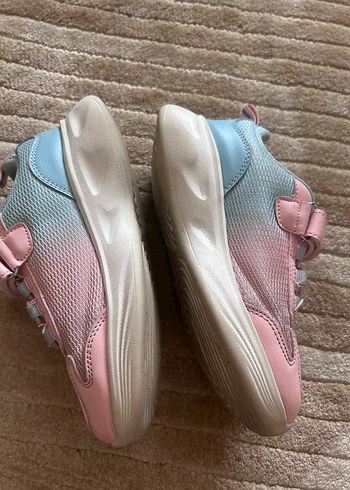 30 Beden pembe Renk Kız Çocuk Pembe Velcro Spor Ayakkabı