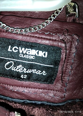Lc Wakiki deri mont 42 beden bordo