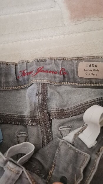 10 Yaş Beden gri Renk Pantolon/kız çocuk/Mavi Jeans