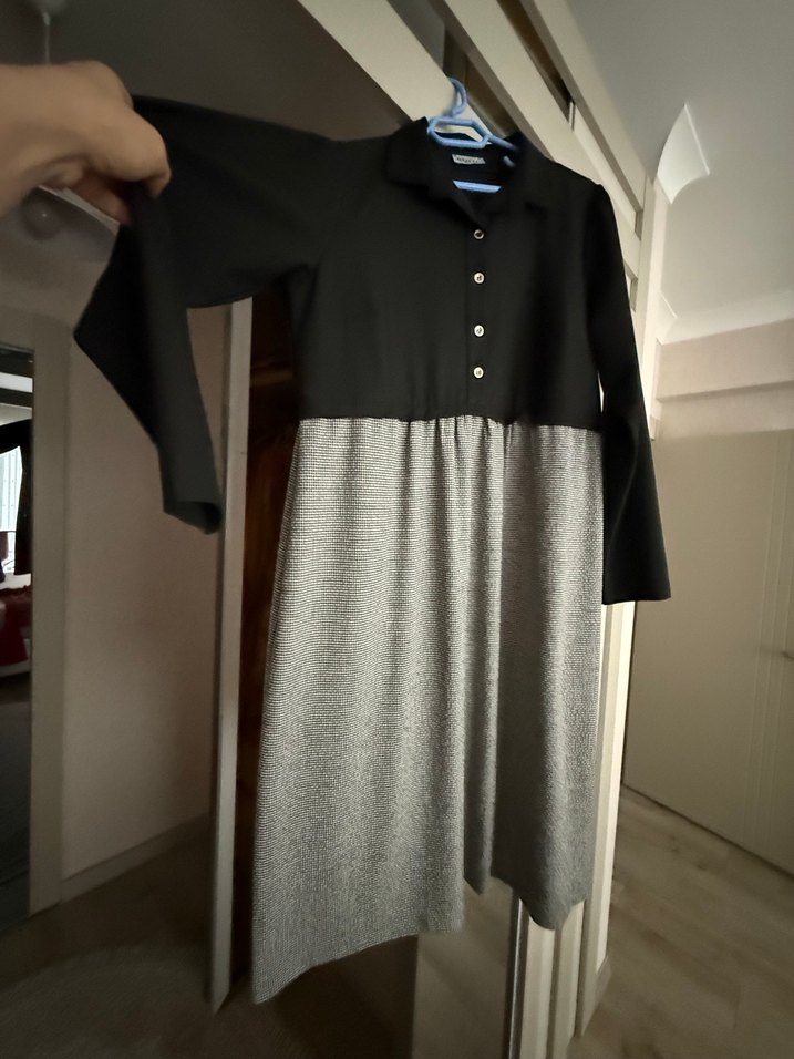 Uzun Kollu Hamile Elbise - Görsel 2