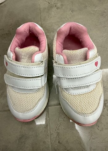 Kız Çocuk Beyaz Cırtcırtlı Spor Ayakkabı - Görsel 3