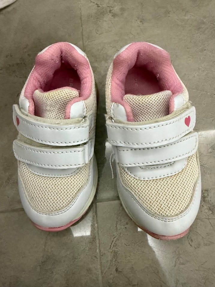 Kız Çocuk Beyaz Cırtcırtlı Spor Ayakkabı - Görsel 3