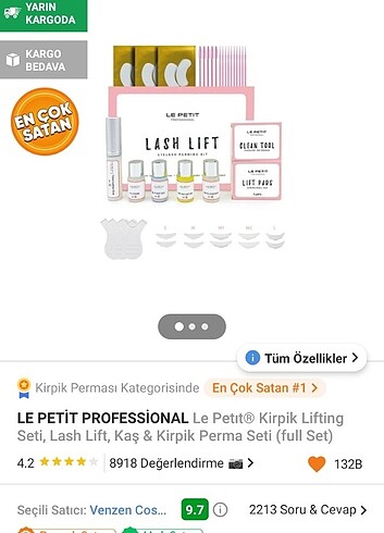 Kirpik Lifting Seti 