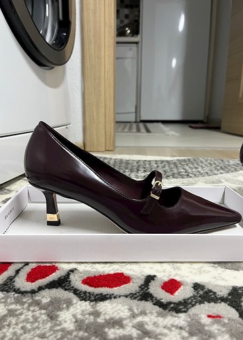 Nine West Bordo Stiletto - Görsel 5