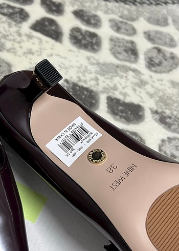 Nine West Bordo Stiletto - Görsel 4