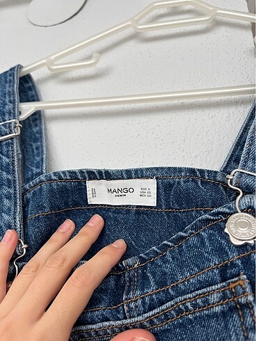 Mango Denim Salopet - Görsel 5