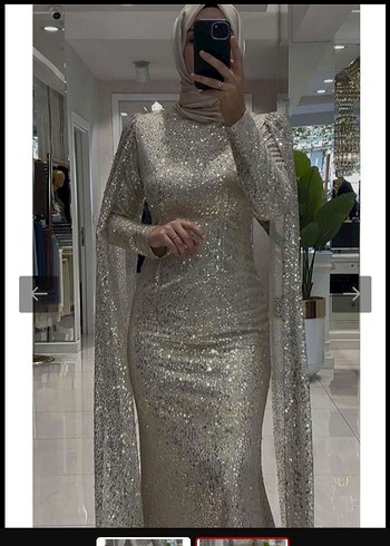 Uzun Beyaz Yılan Desenli Drapeli Abiye Elbise - Görsel 3