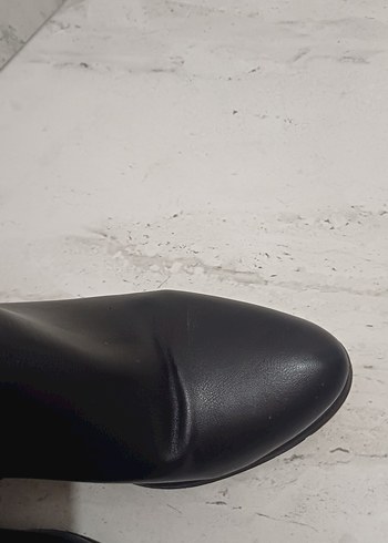 Diğer Siyah Deri Dizüstü Stiletto Bot