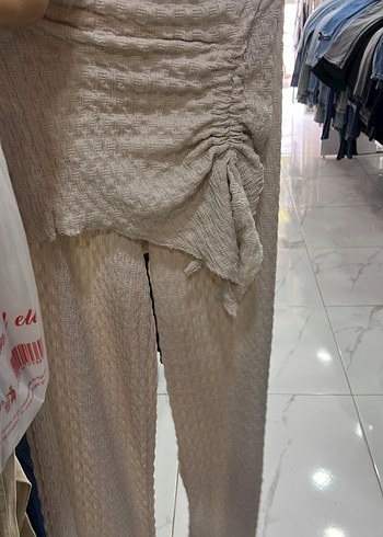 Bej gofre takım