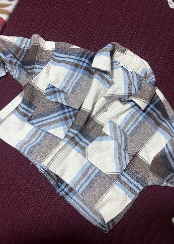 Ekose Desenli Düğmeli Kadın Gömlek - Görsel 3