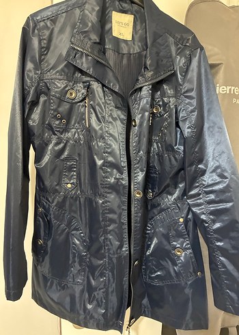 Gri Kadın Ceket, Fermuarlı, Rahat Kesim - Görsel 2