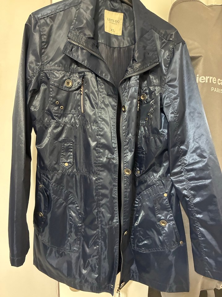 Gri Kadın Ceket, Fermuarlı, Rahat Kesim - Görsel 2