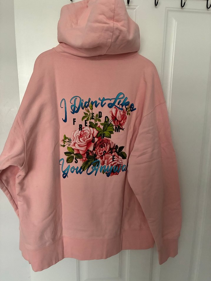 Pembe Kapüşonlu erkek Sweatshirt - Görsel 3
