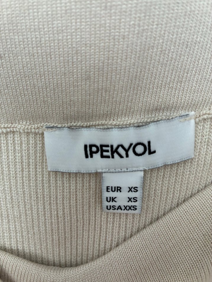 Bej Uzun Düz Kesim Kadın Etek - Görsel 4